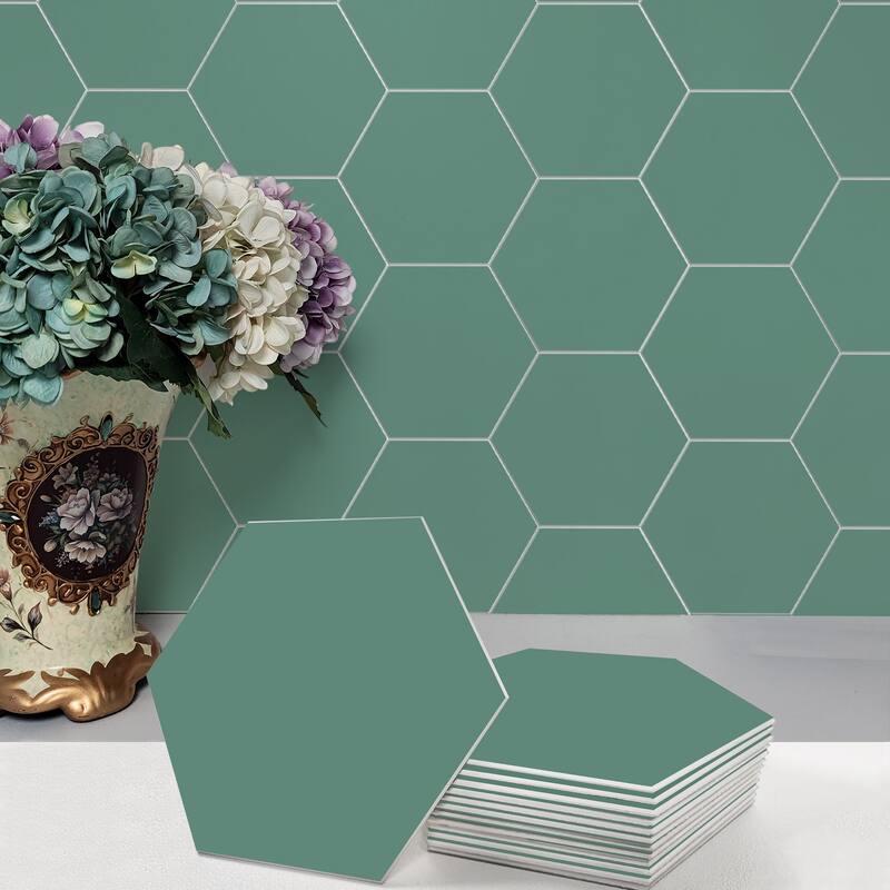 Bex Peel and Stick Hexagon Backsplash Wall Tile 6" x 6.9" (6.5 Sq Ft/30